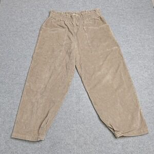 Pietsie‎ Pants Mens XL Beige Corduroy Sweatpants Elastic Waist Relaxed USA